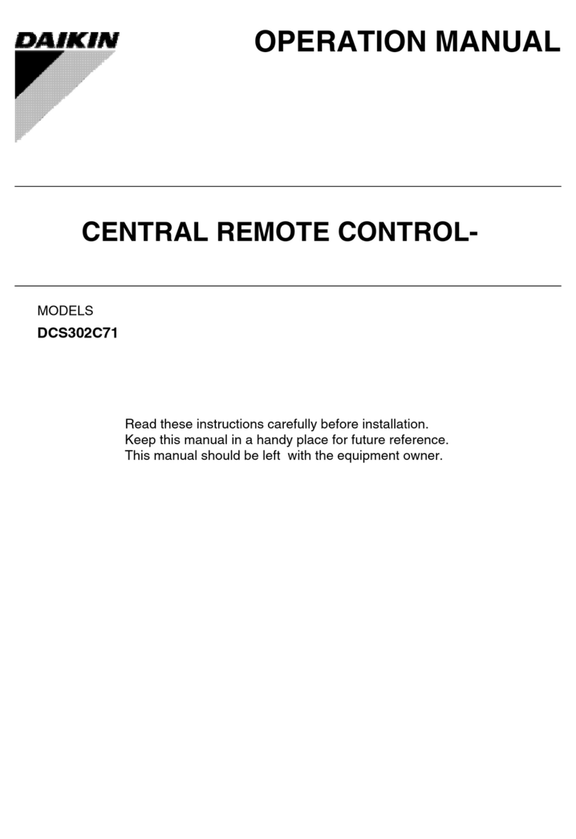 Daikin DCS302C71 Operation manual