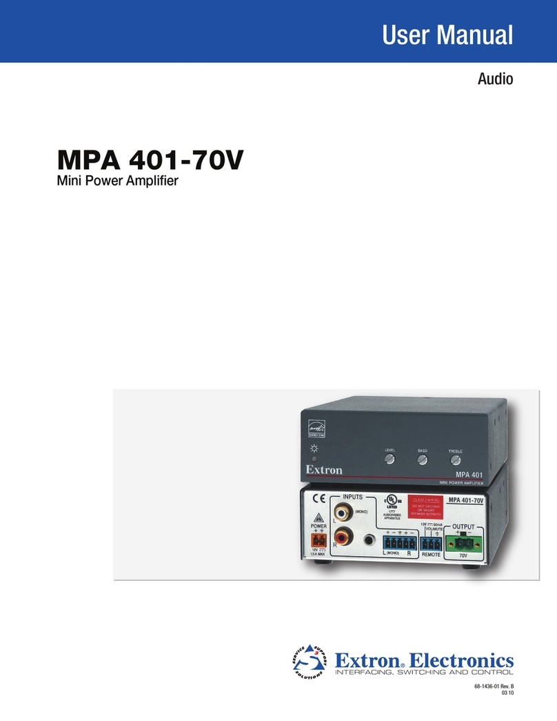 Extron electronics MPA 401-70V User manual