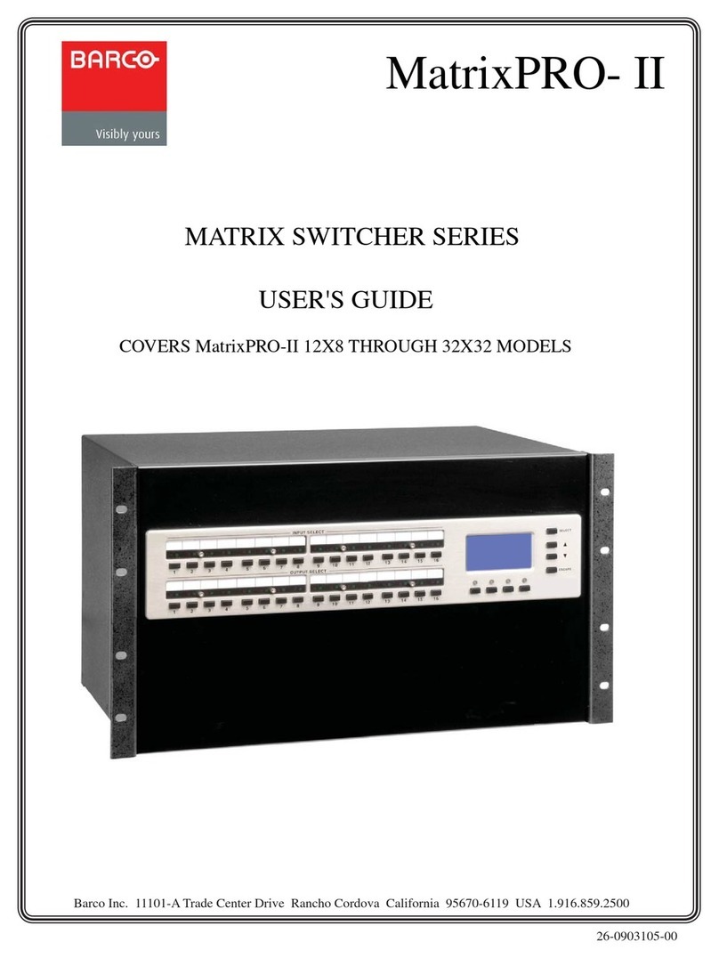 Barco MatrixPRO- II user guide