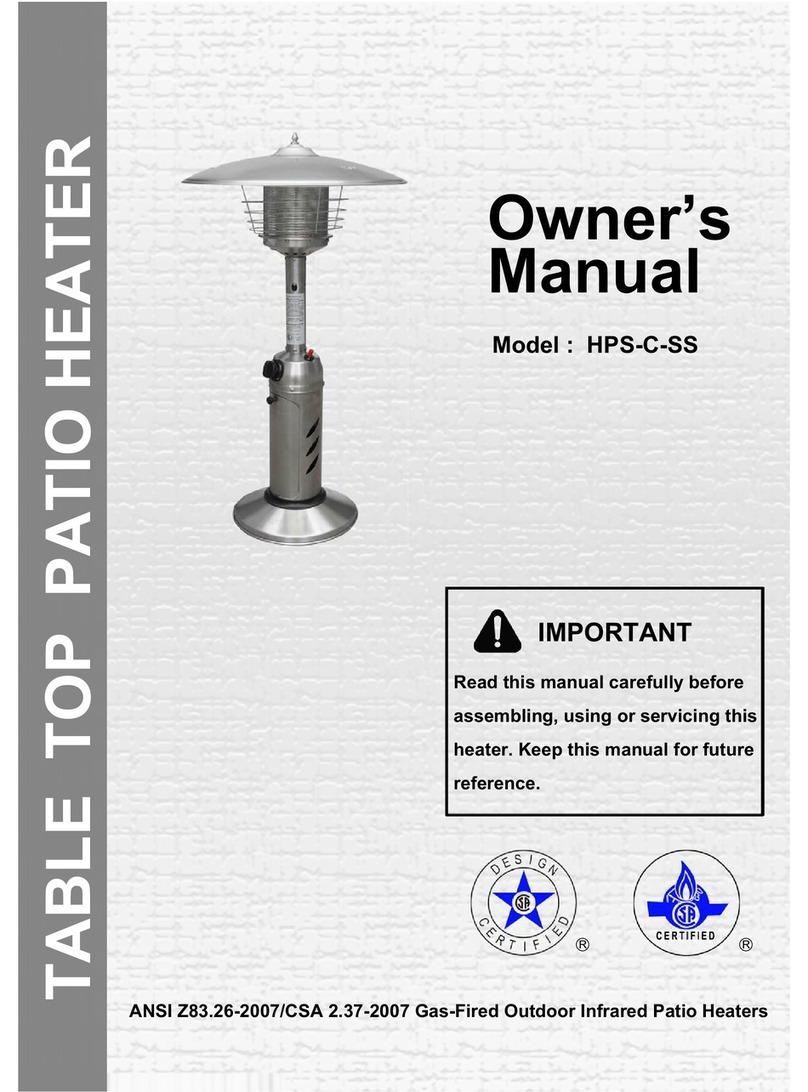 AZ Patio Heaters HPS-C-SS owner's manual AZ Patio Heaters HPS-C-SS owner's manual
