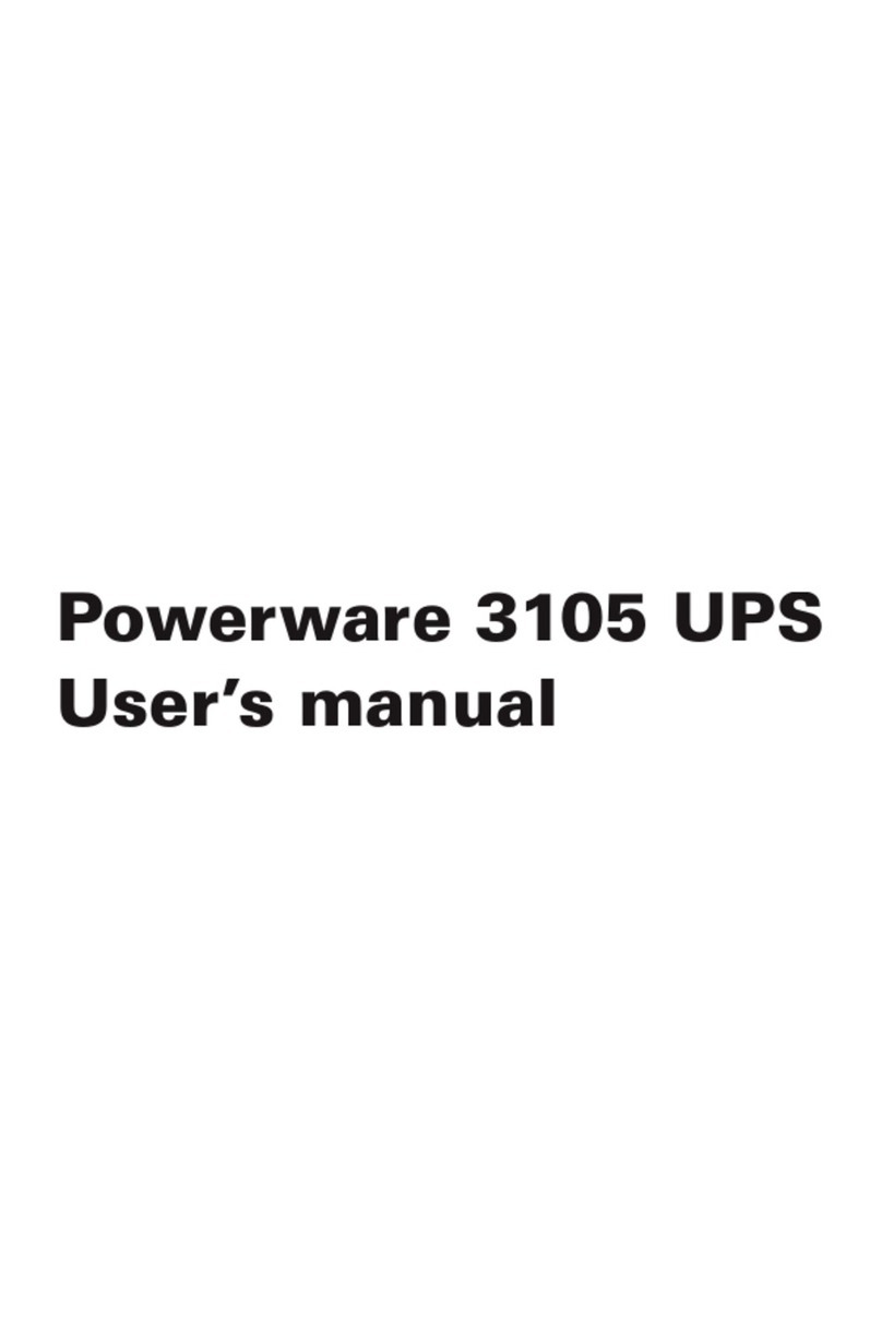 Eaton Powerware 3105 UPS User manual