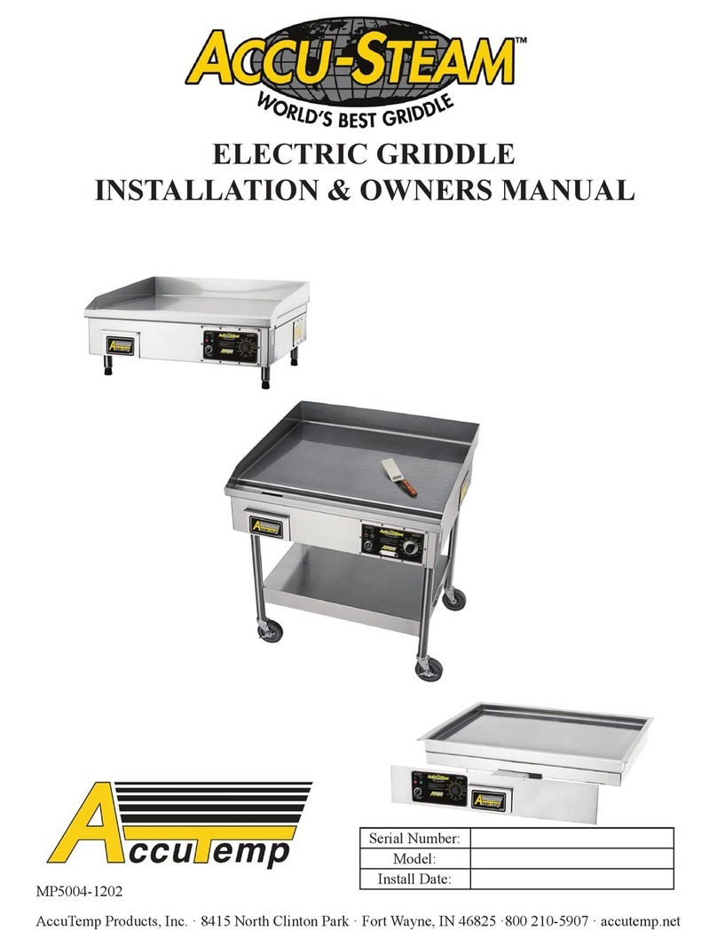 AccuTemp EGD Series S/N 7547 Installation & owner's manual