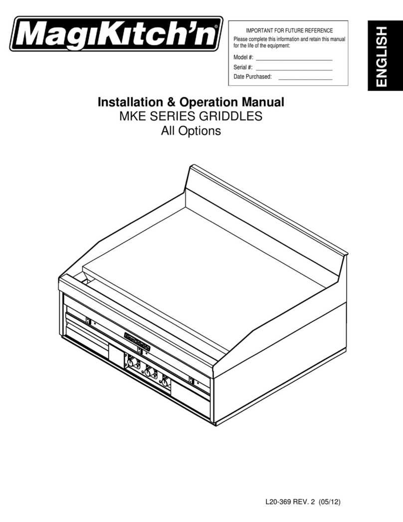 Magikitch'n MKE SERIES Installation & operation manual