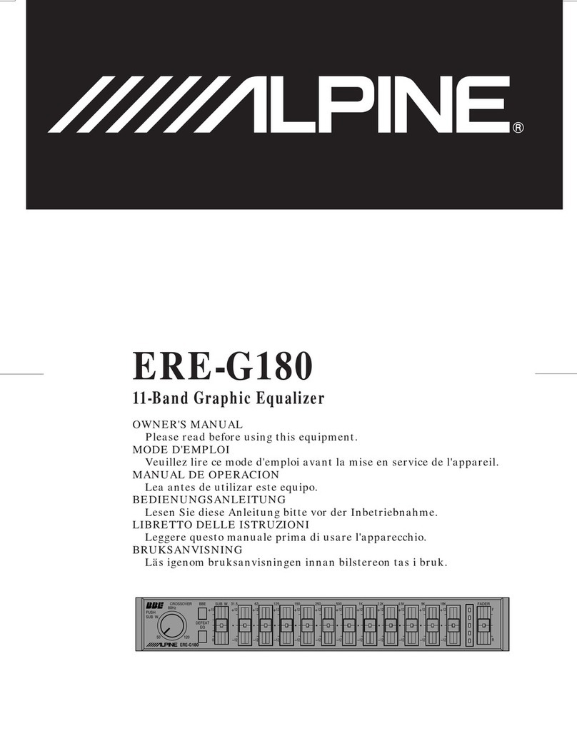 Alpine ERE-G180 User manual
