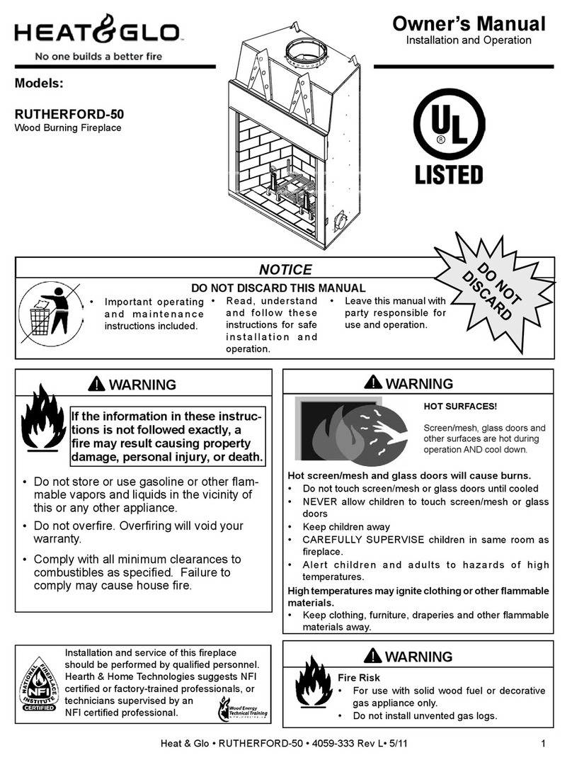 Heat & Glo RUTHERFORD-50 User manual