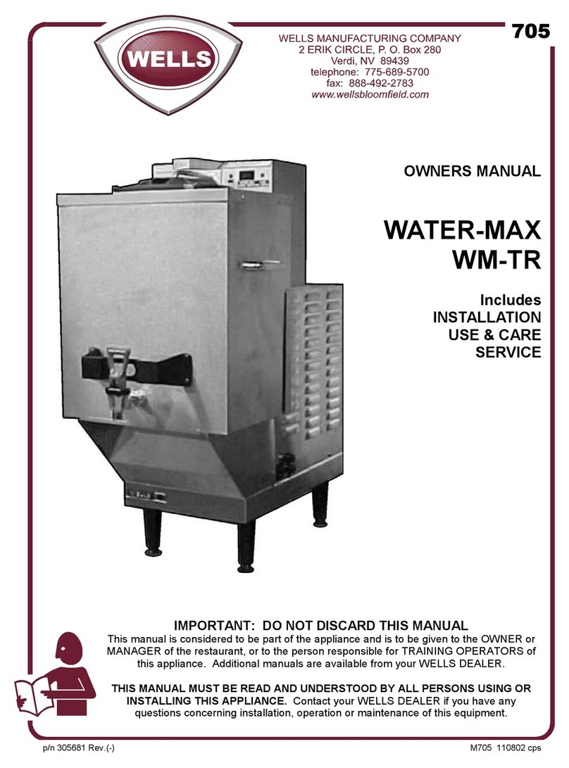 Wells WATER-MAX User manual