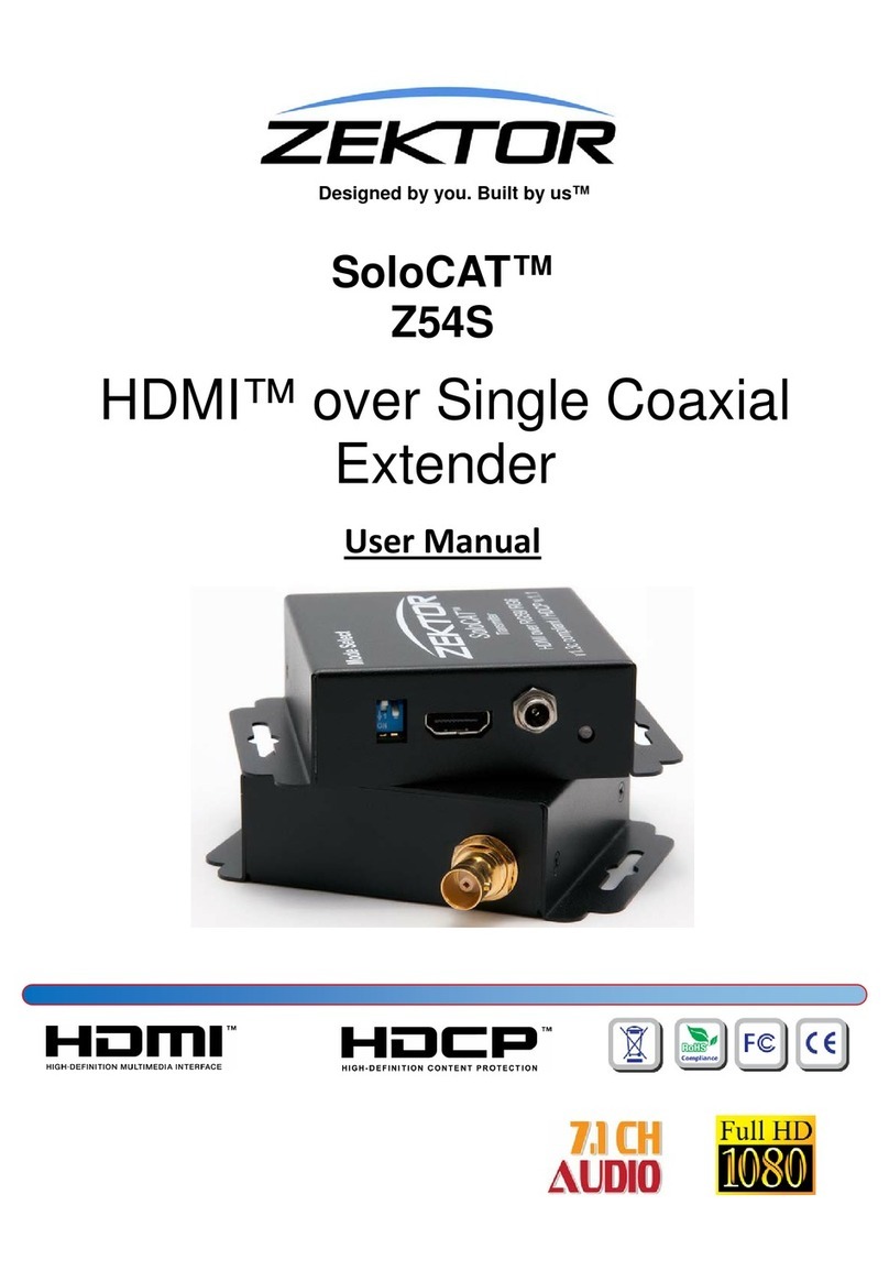 Zektor SoloCAT Z54S User manual