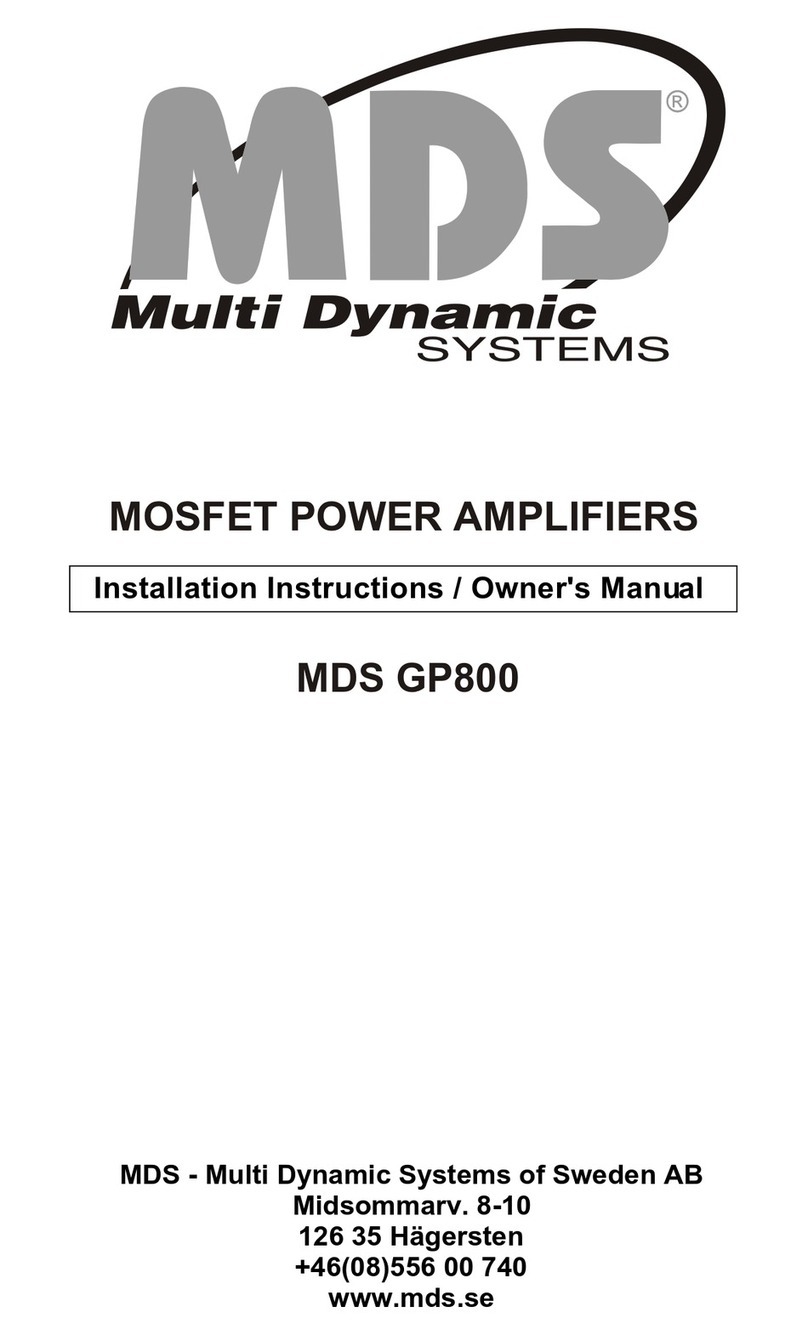 MDS MDS GP800 Installation instructions & owner's manual