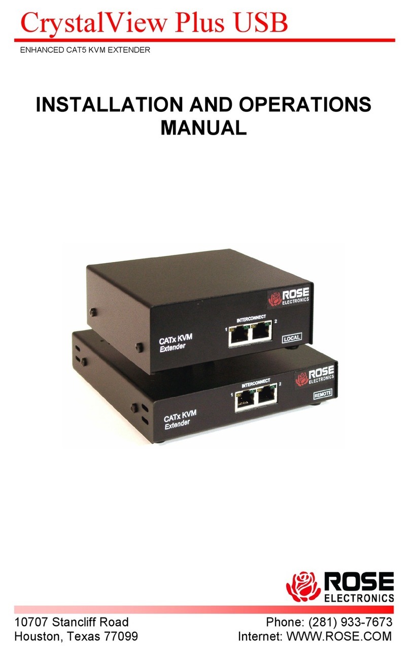 Rose electronics VideoSplitter CAT5 Installation and operation manual
