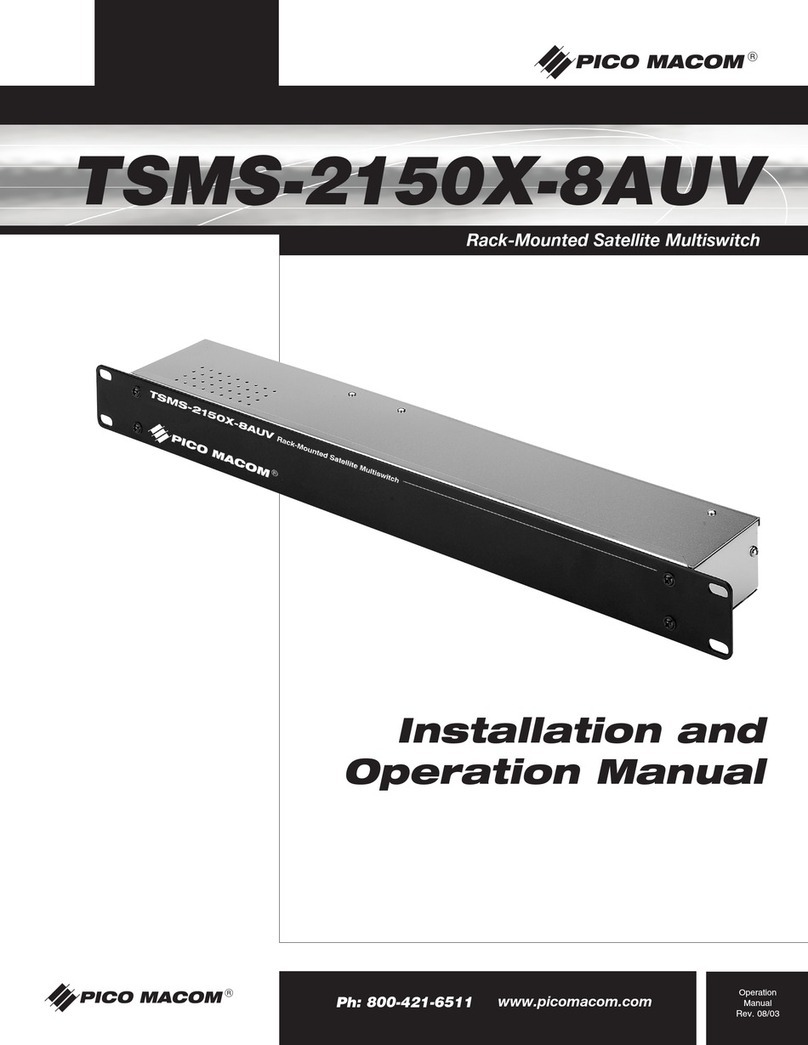 Pico Macom TSMS-2150X-8AUV Installation and operation manual