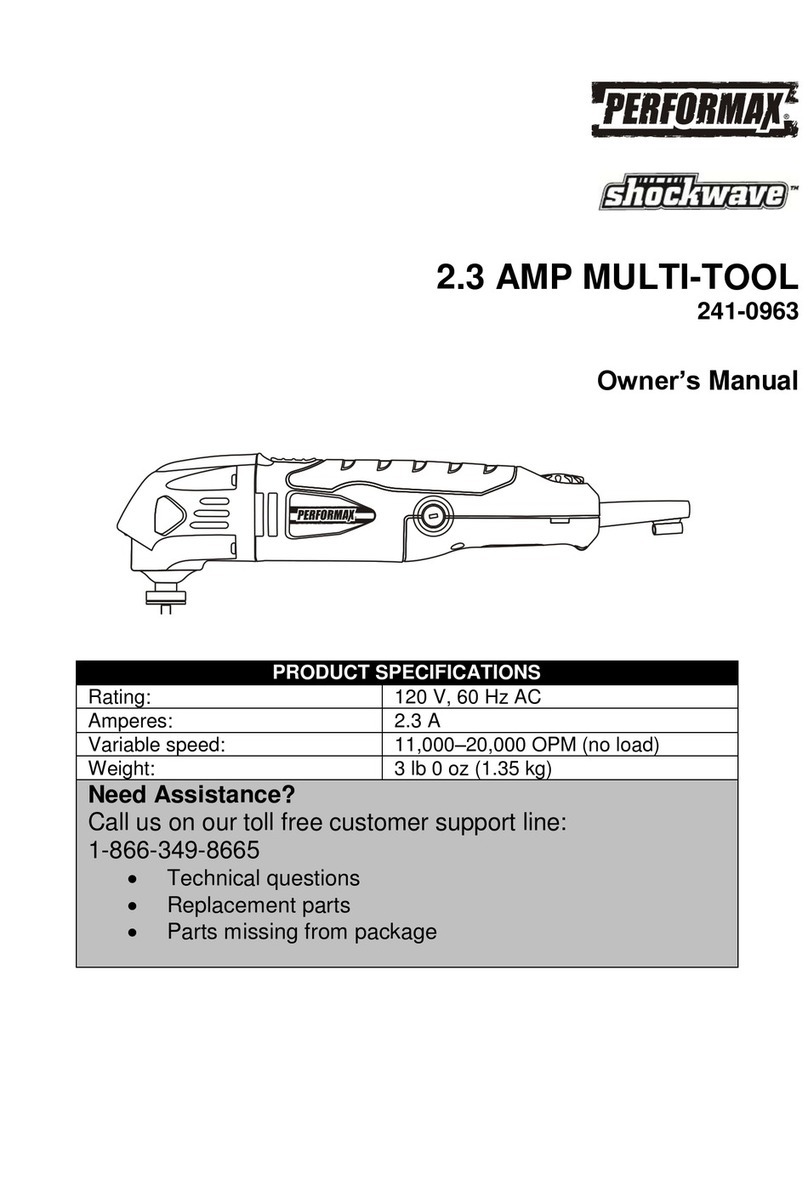 Performax shockwave 241-0963 User manual