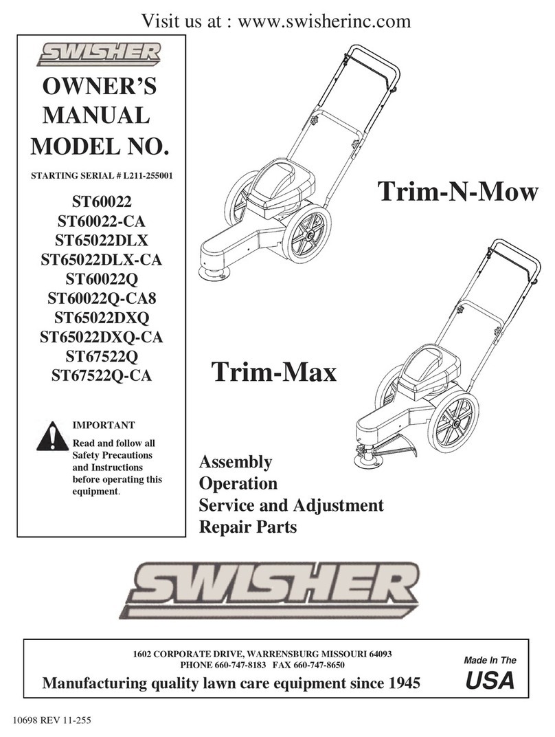 Swisher ST60022 owner's manual