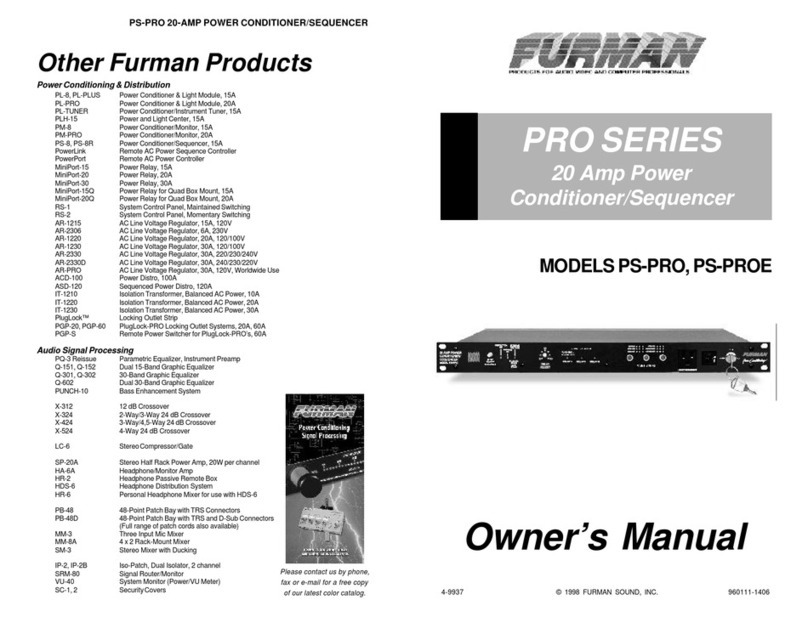 Furman PS-PRO owner's manual