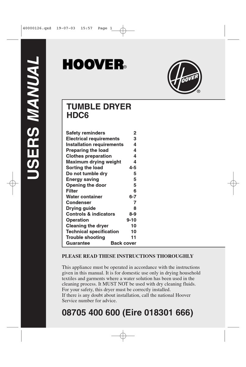 Hoover HDC6 user manual