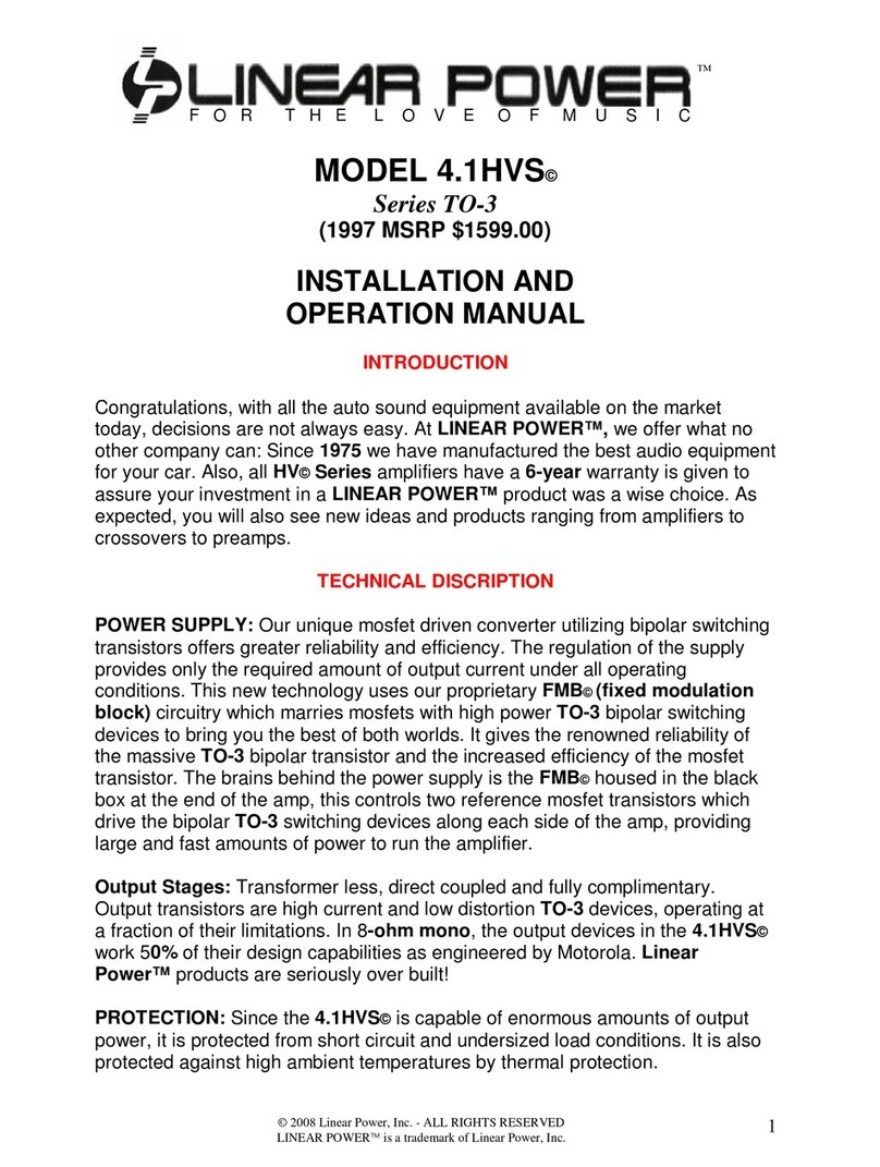 Linear Power 4.1HVS Installation and operation manual