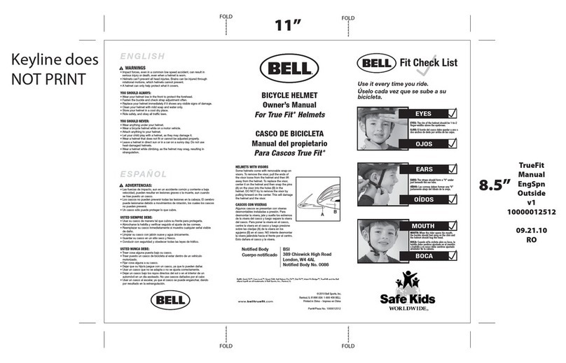 Bell BICYCLE HELMET owner's manual
