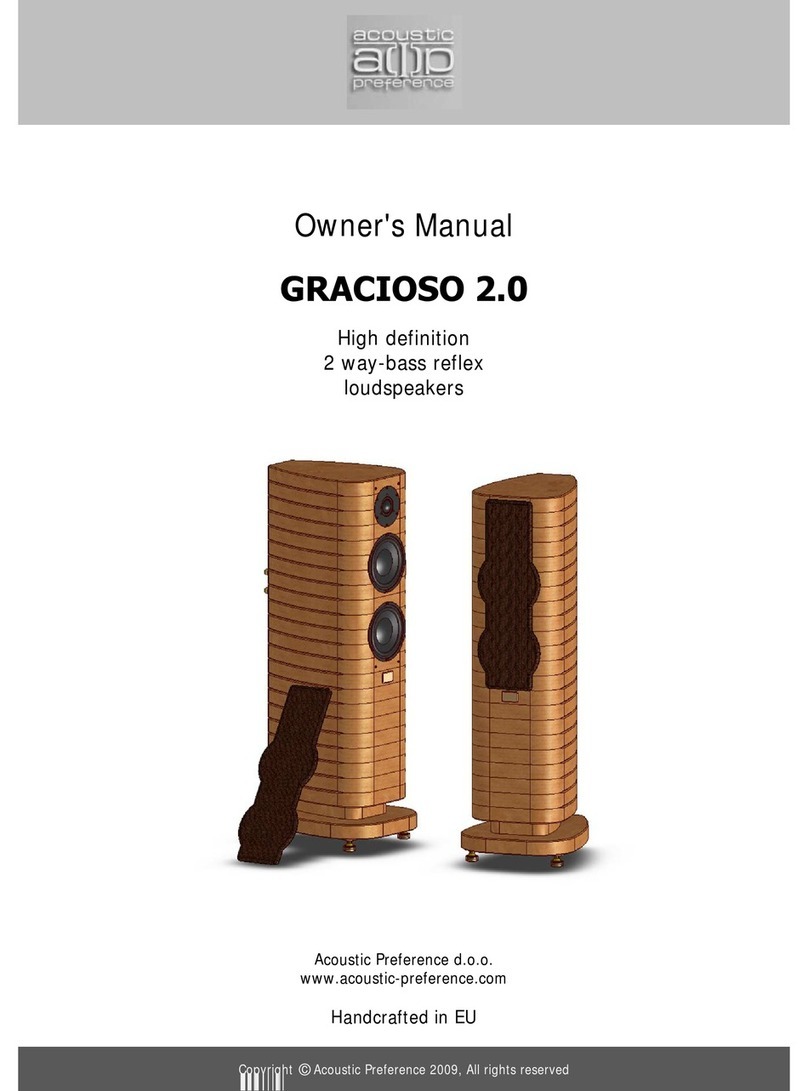 Acoustic Preference GRACIO 2.0 owner's manual