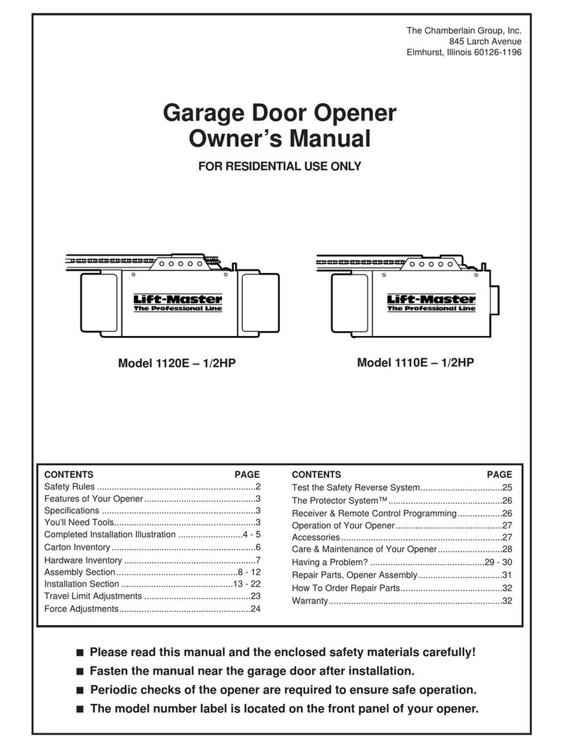 Chamberlain 1120E-1/2HP User manual