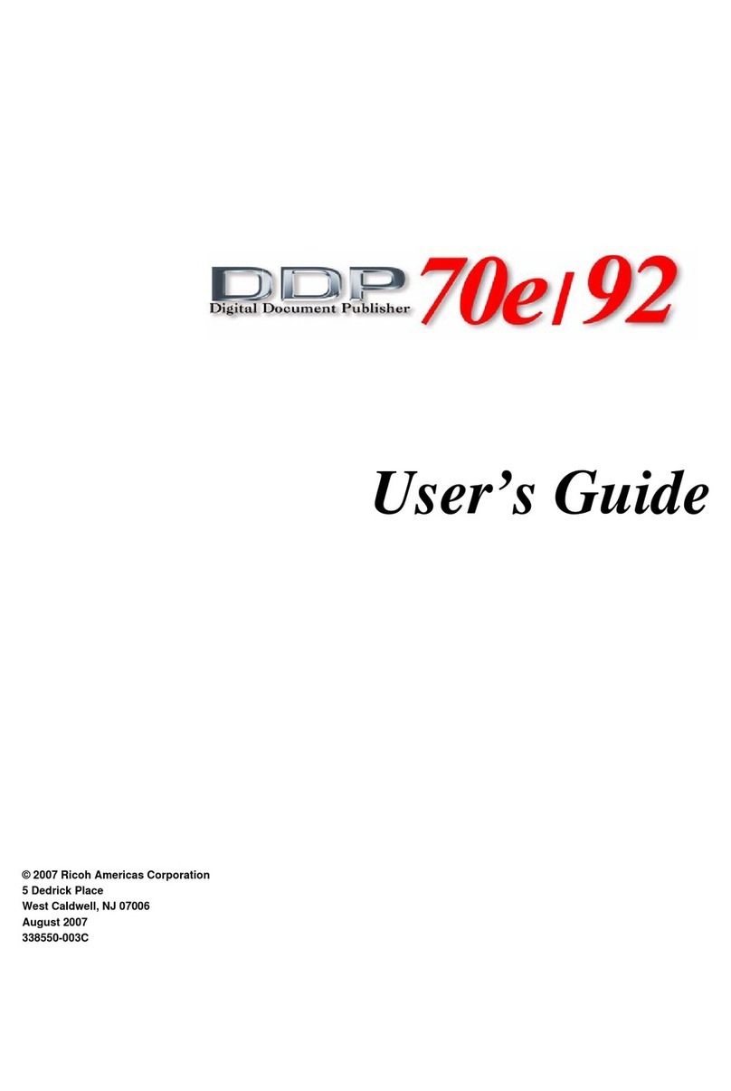 Ricoh DDP70E-92 User manual