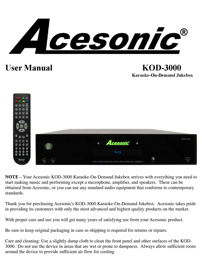 Acesonic KOD-3000 user manual