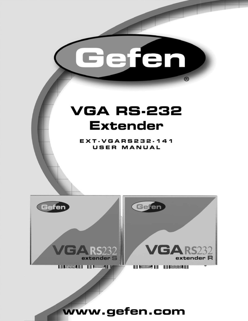 Gefen EXT-VGARS232-141 User manual Gefen EXT-VGARS232-141 User manual