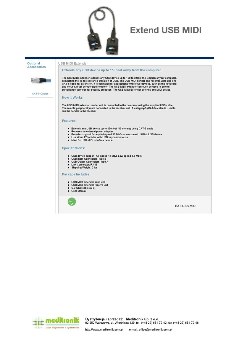 Gefen EXT-USB-MIDI User manual