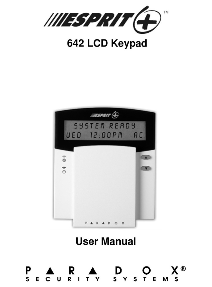 Paradox Esprit+ 642 user manual