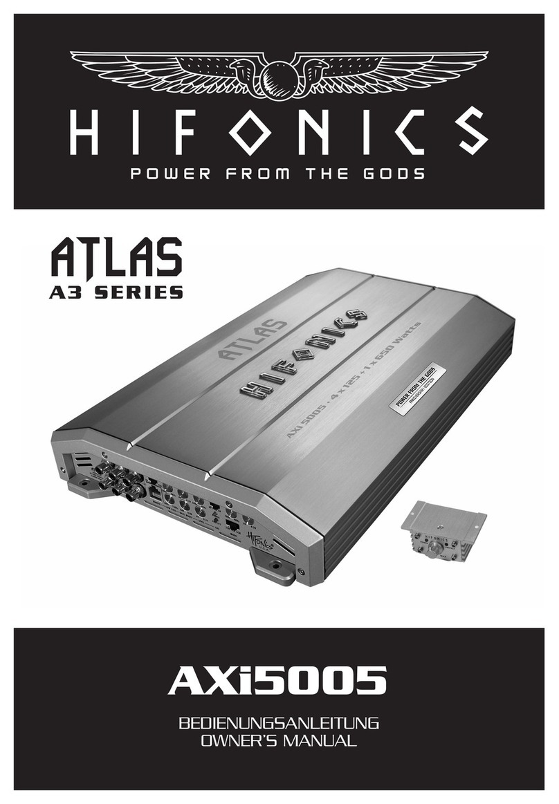 Audiodesign Hifonics AXi5005 owner's manual