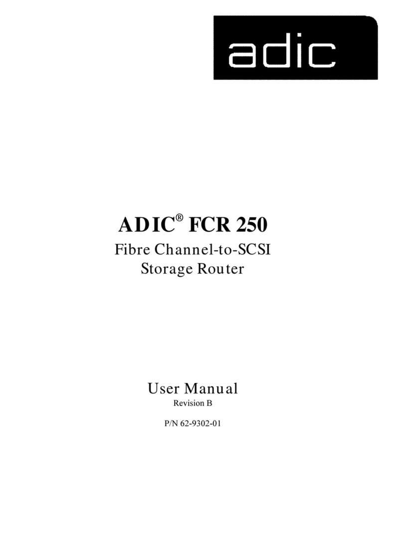 ADIC FCR 250 user manual