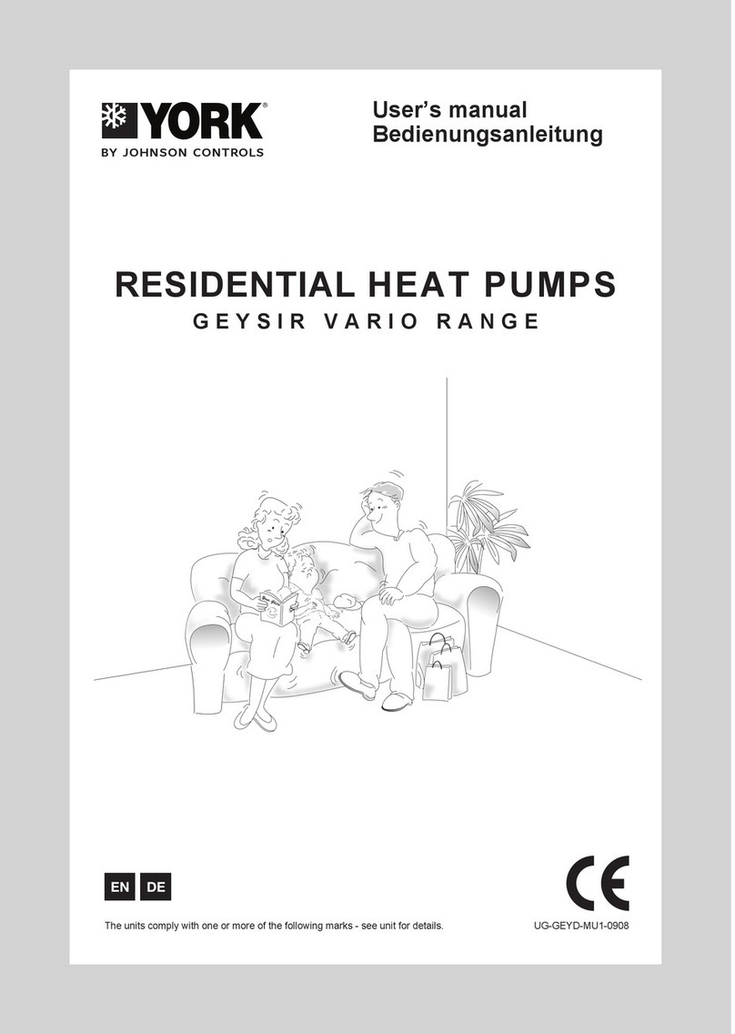 York GEYSIR VARIO RANGE User manual