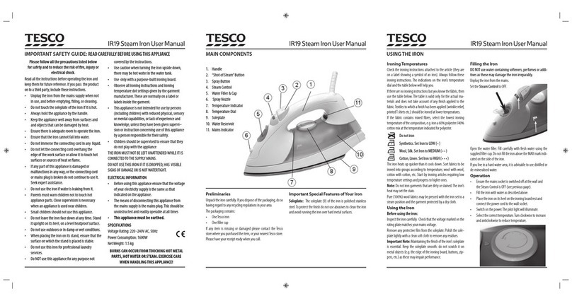 Tesco IR19 User manual