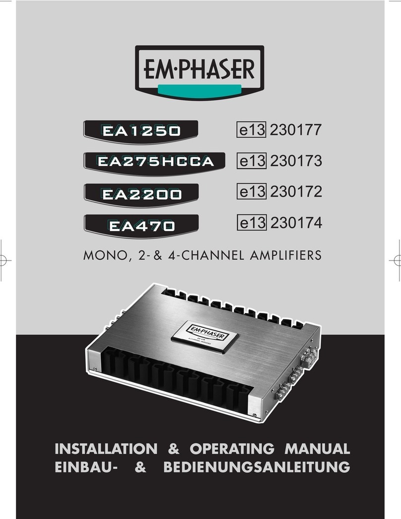 EMPHASER EA1250 Installation & operating manual