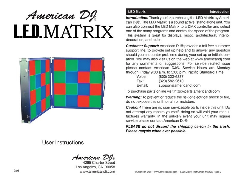 American DJ LED Matrix User manual