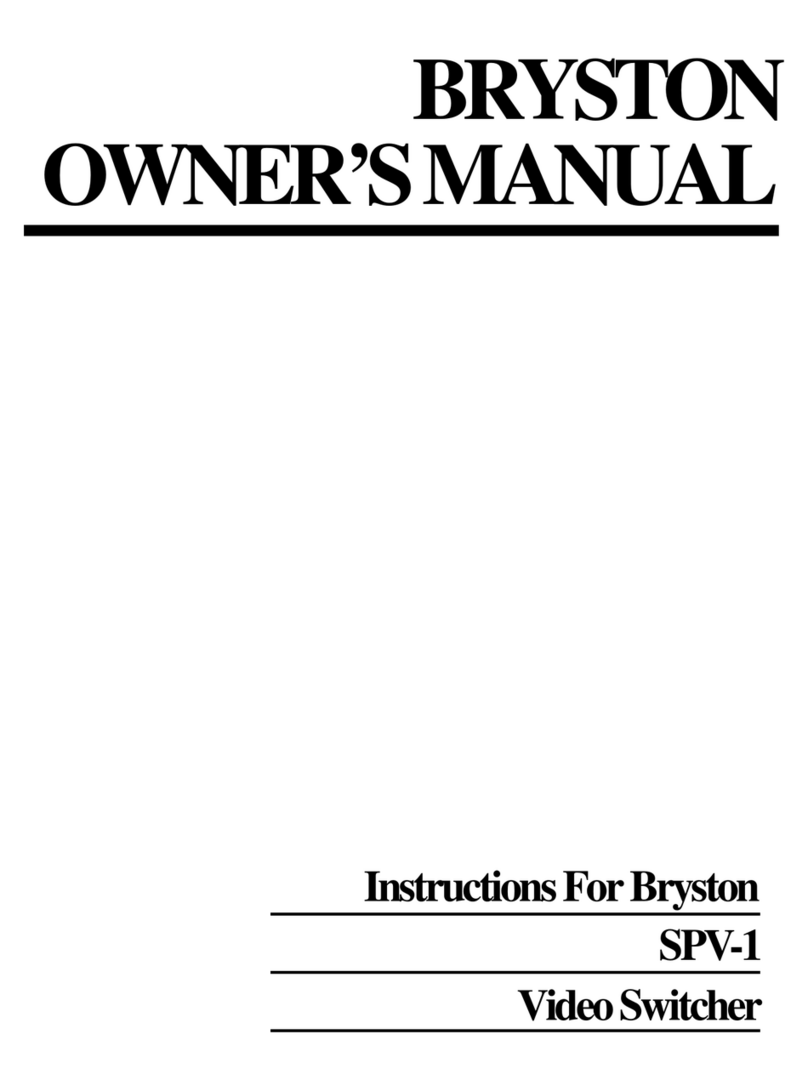 Bryston SPV-1 owner's manual