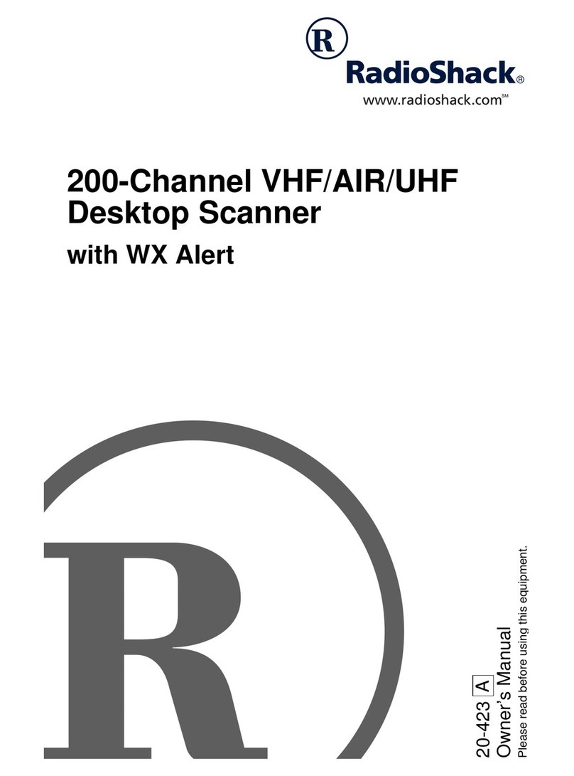 Radio Shack Desktop Scanner User manual