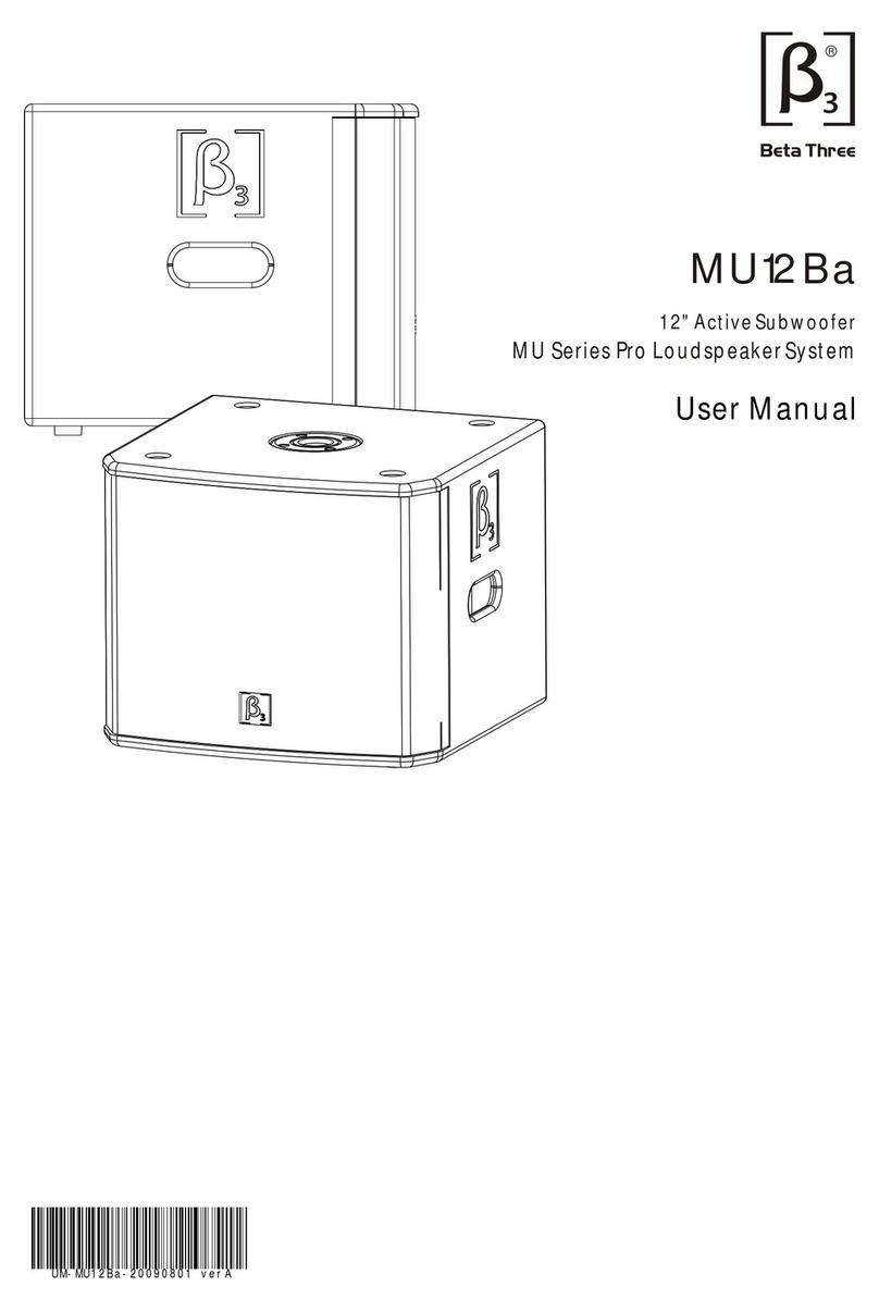Beta Three MU12Ba User manual