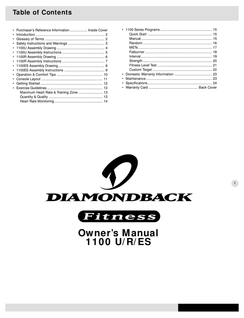 Diamondback 1100 R owner's manual