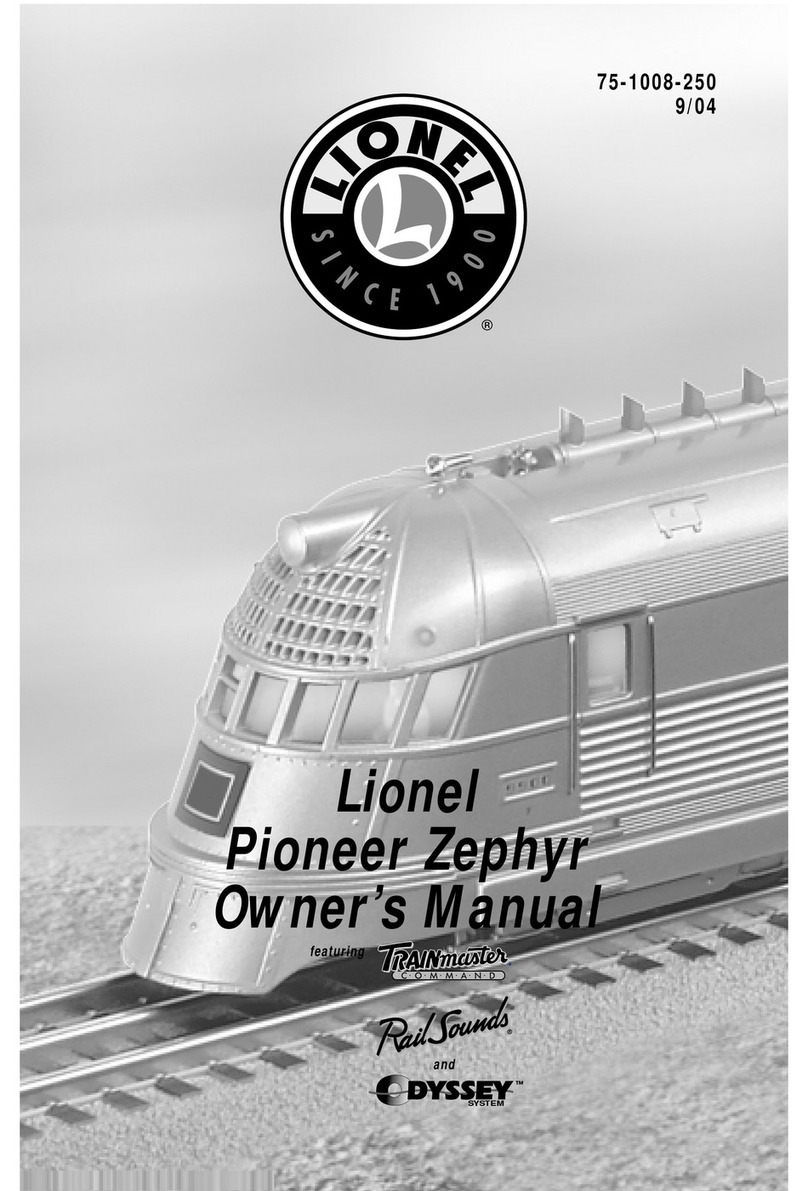 Lionel Pioneer Zephyr owner's manual