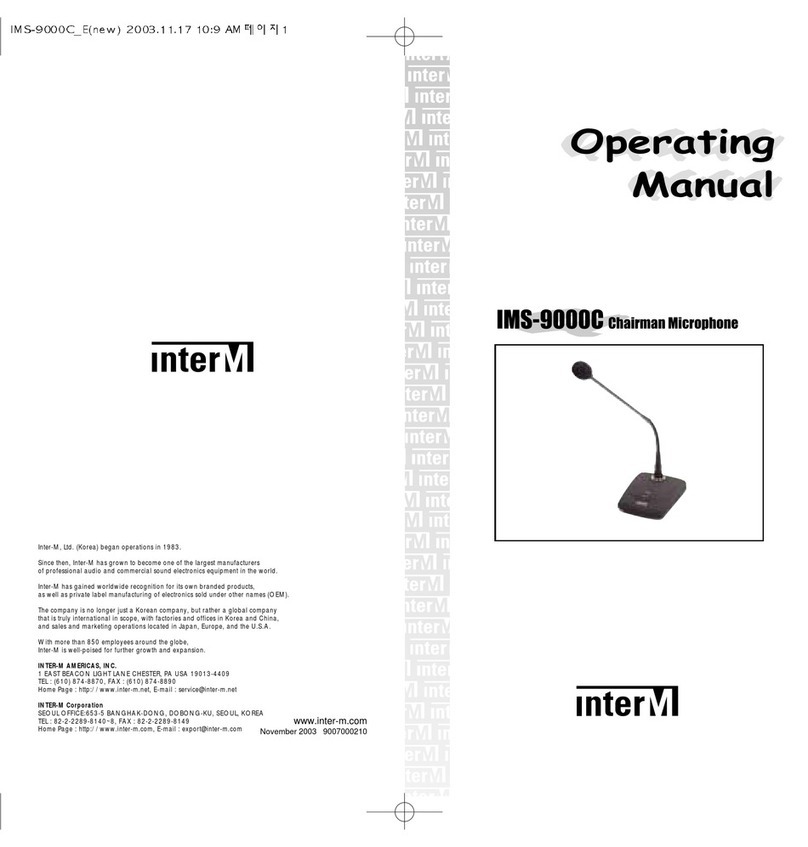 Inter-m IMS-9000C User manual Inter-m IMS-9000C User manual