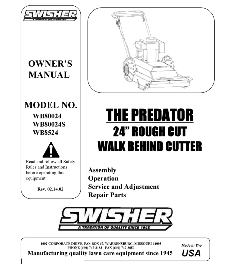 Swisher Predator WB80024 owner's manual