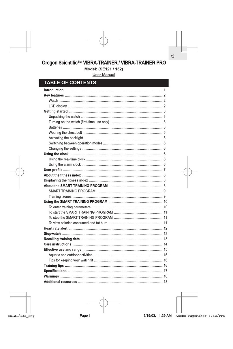 Oregon Scientific SE121 user manual