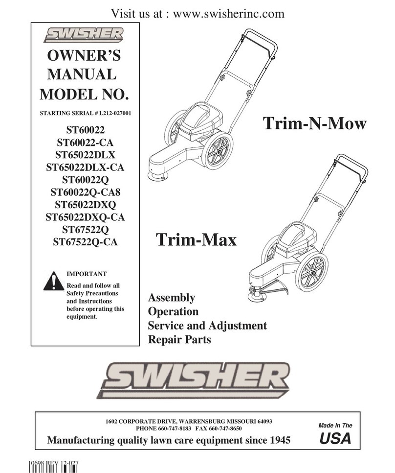 Swisher ST60022 User manual Swisher ST60022 User manual