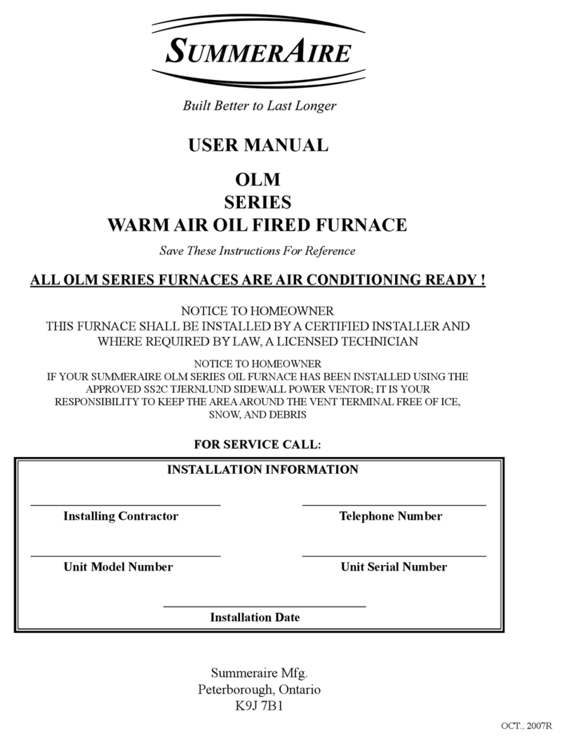 SummerAire OLM SERIES user manual