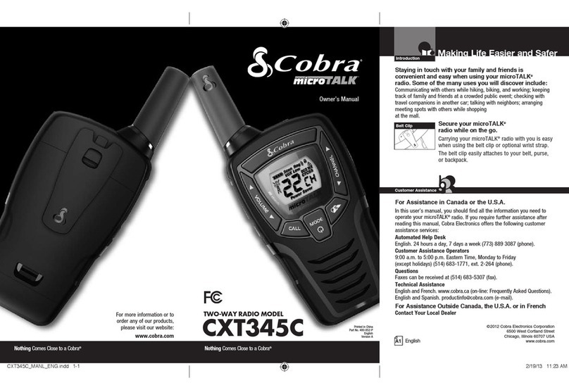 Cobra microTALK CXT345C User manual
