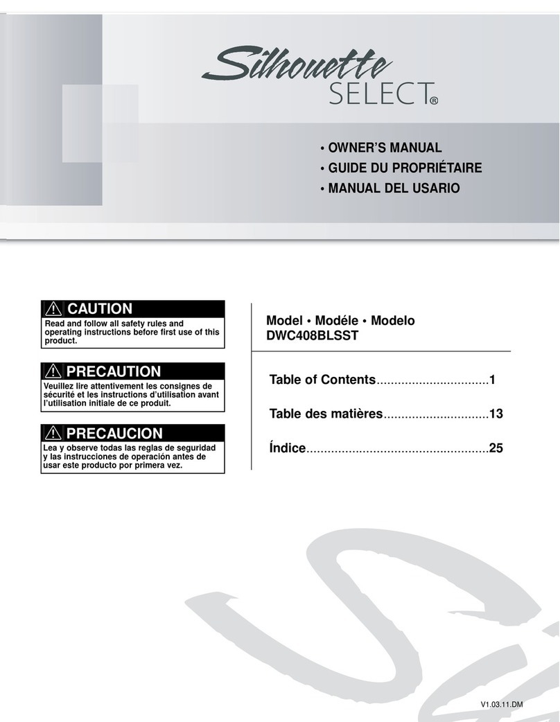 Silhouettes Select DWC408BLSST owner's manual