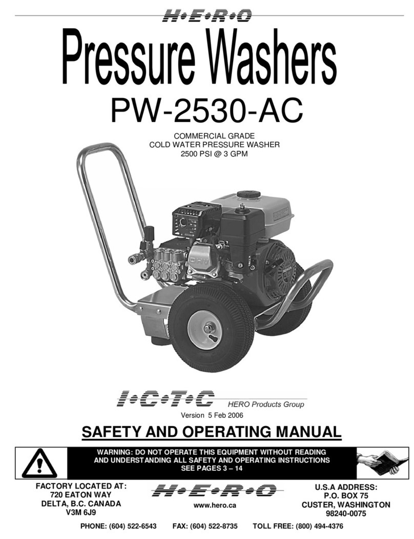 HERO PW-2530-AC Safety and operating manual