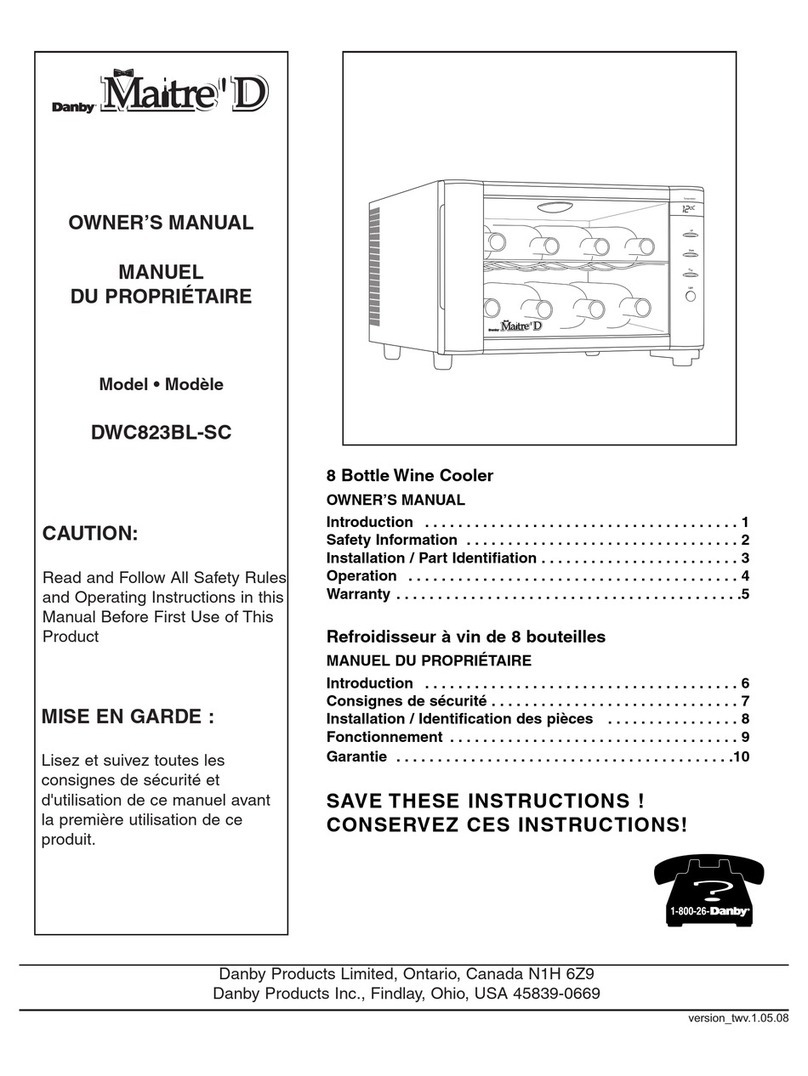 Danby DWC823BL-SC User manual