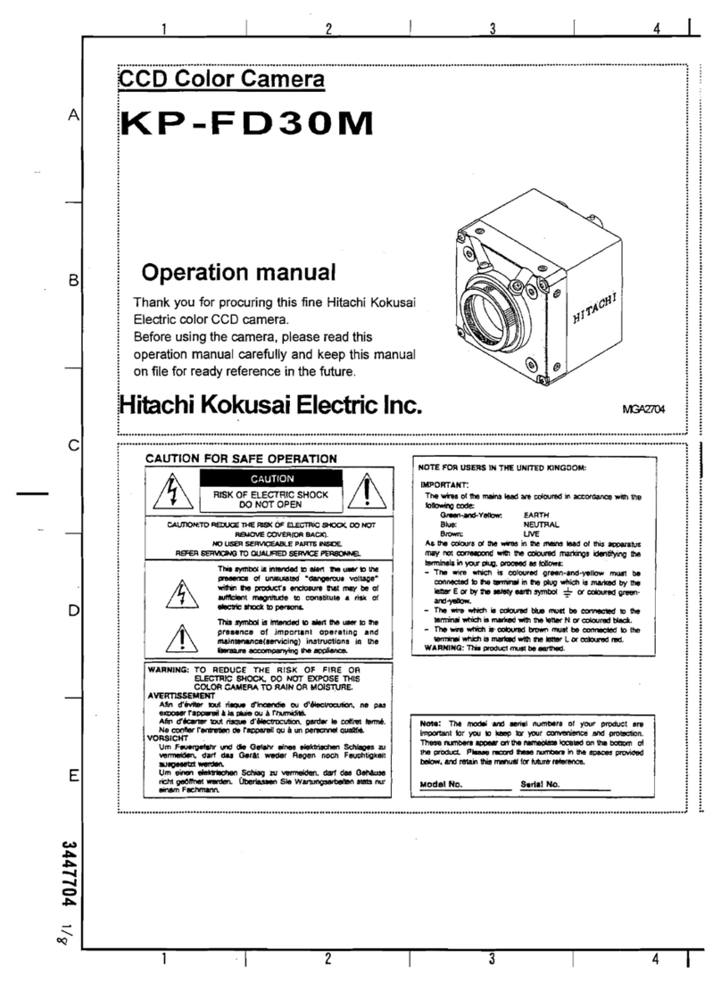 Hitachi Kokusai Electric KP-FD30M Operation manual