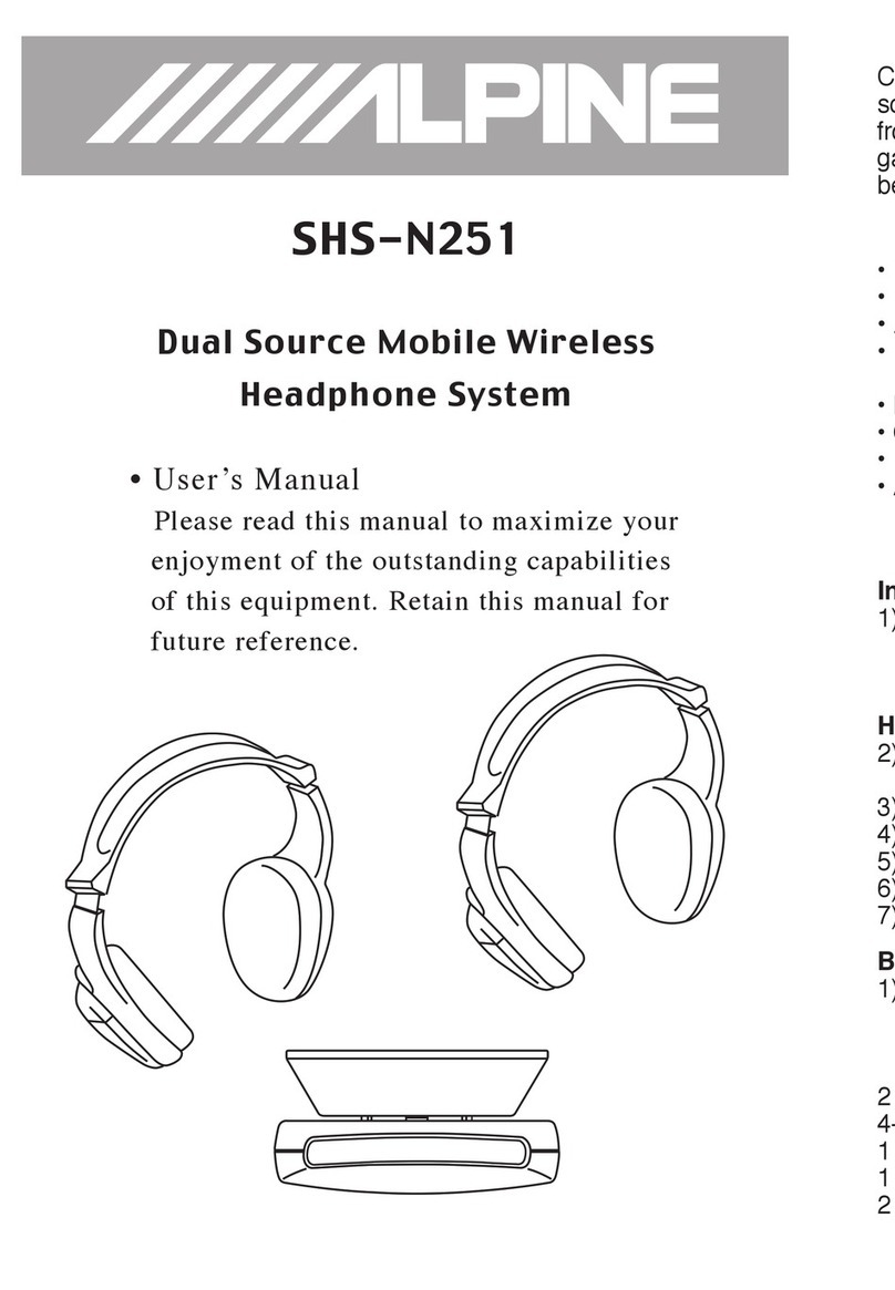 Alpine SHS-N251 user manual