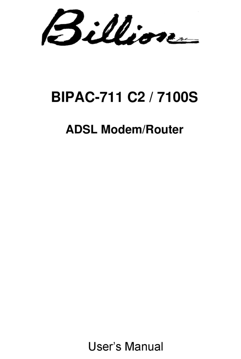 Billion ADSL Modem / Router BIPAC-711C2 user manual